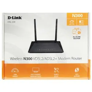مودم روتر ۲ آنتن D-Link DSL-224 N300 VDSL2 300Mbps ADSL2